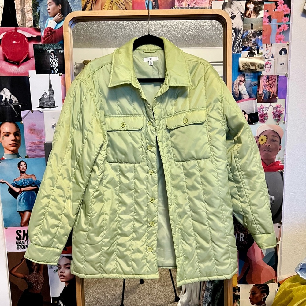 Women's Quilted Jacket in Light Green